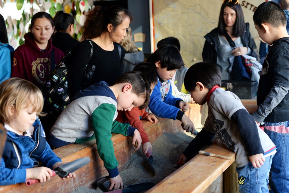 Family day at the Fraser River Discovery Centre.