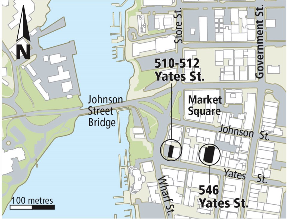 map - Yates Street marijuana dispensary applications
