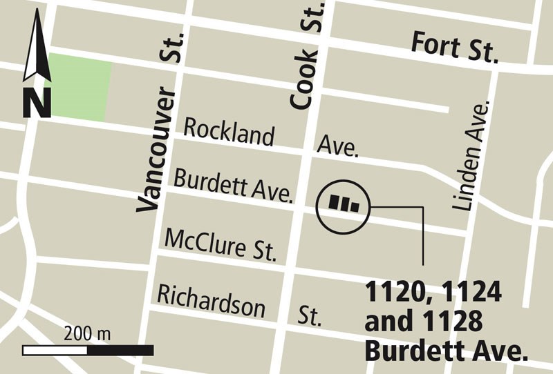 map - 1120, 1124 and 1128 Burdett Ave.