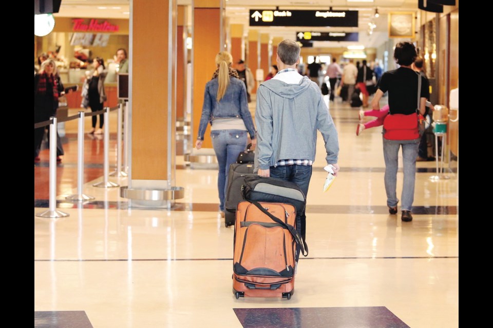 Travellers make their way through Victoria International Airport, which welcomed 1,856,421 passengers in 2016, an increase of 8.5 per cent over numbers in 2015.