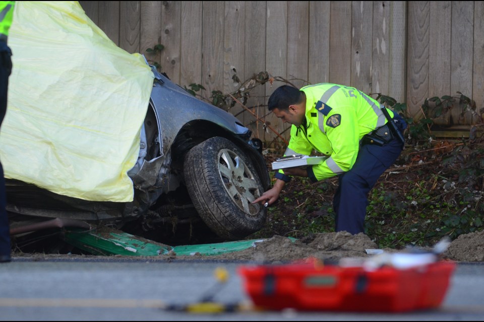 Burnaby RCMP were on scene in the 8300 block of Lougheed Highway, investigating a single-vehicle collision that claimed the life of one person early Wednesday morning.