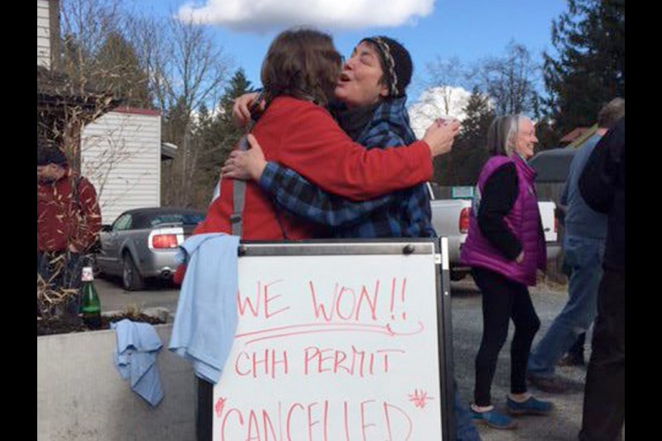 In Shawnigan Lake, people celebrate after the province cancelled the permit that allowed a quarry to receive and store contaminated soil upstream from the lake.