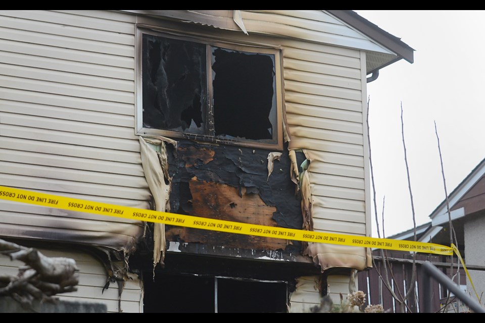 Fire broke out in a basement bedroom of this 10th Avenue Burnaby home last Monday while a six-year-old boy slept.