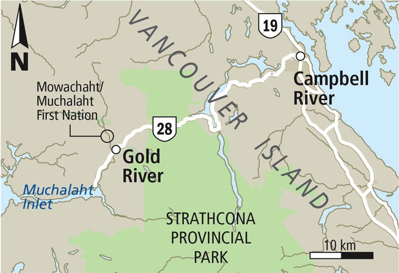 Map - Crash near Gold River, March 4, 2017