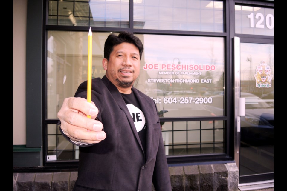 Rey Ylala is planning to mark International Women’s Day on Wednesday by handing over a petition on behalf of global non-profit organization ONE to Steveston-Richmond East MP Joe Peschisolido at his office on No. 5 Road in Ironwood. Ylala, along with thousands of fellow ONE members around the world, will also break 130 pencils outside the office to signify the estimated 130 million girls and women globally who don’t have access to education.