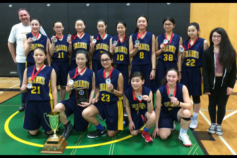 Steveston-London were second at the B.C. Grade 8 Girls Invitational Basketball Championships in Pitt Meadows.