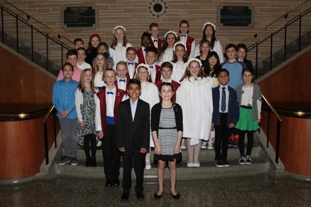F.W. Howay students Zoe Bishop and Trey Sidhu, front row, will serve as this year's May Queen and Royal Knight. They were joined by the newly elected 2017 Royal Suite and the 2016 Royal Suite (in May Day attire) at city hall for Monday night's draw for positions int he Royal Suite.