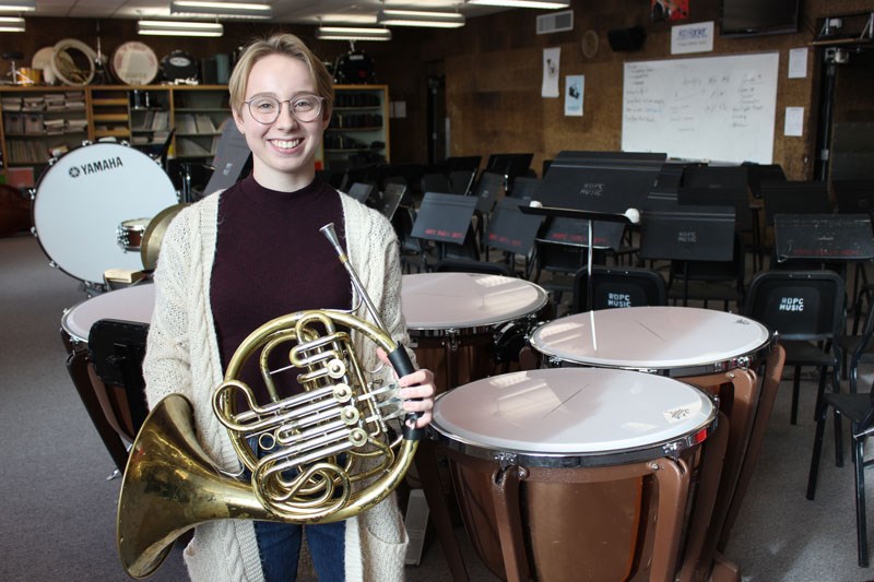 Grade 11 student Abbey Smith is headed down to Winnipeg this weekend to play in the brass section of