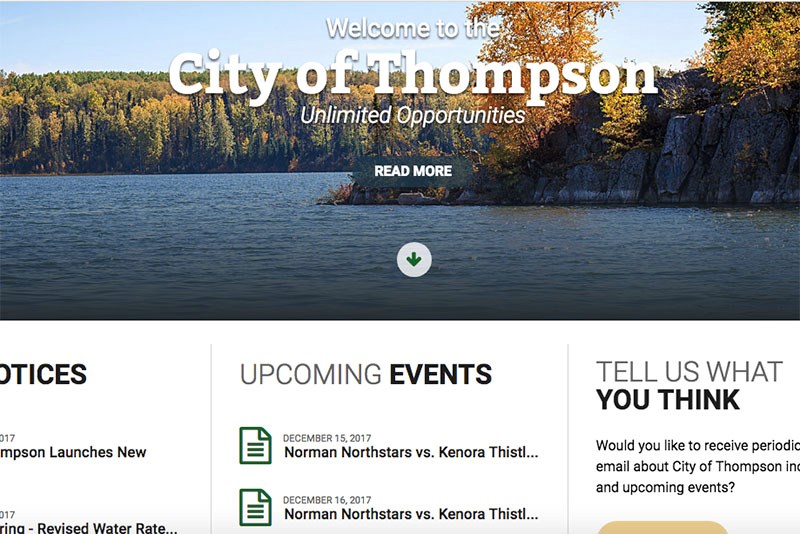 The City of Thompson's new-look website launched Dec. 14.