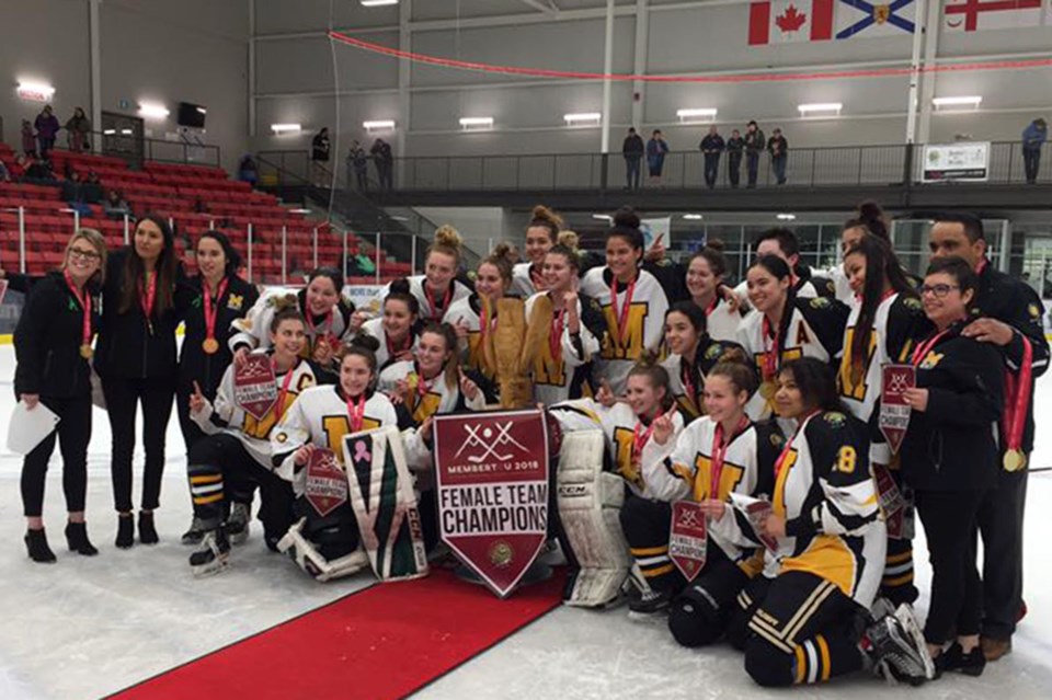 Manitoba’s female team repeated as gold medallists at the 2018 National Aboriginal Hockey Championsh