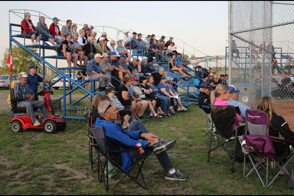 It was a perfect evening for ball and a good crowd came out to support their Oilers.