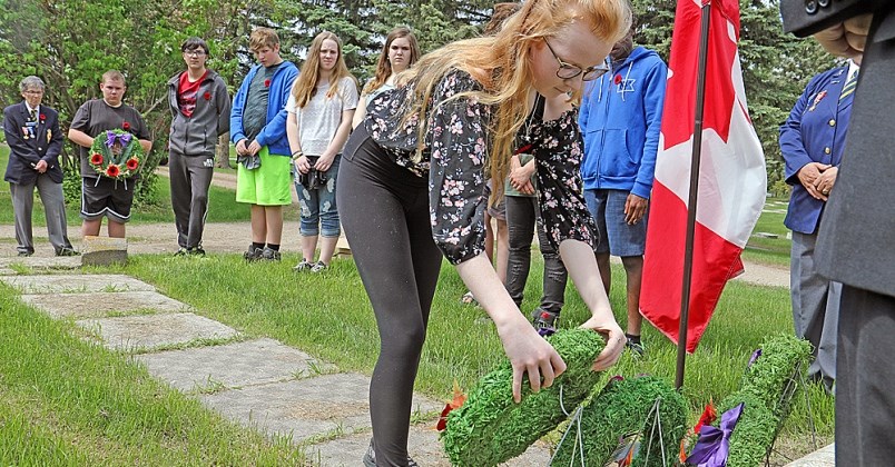 Grade 8 students from Nipawin’s LP Miller Comprehensive decorated the graves of veterans on the 74th anniversary of D-Day.