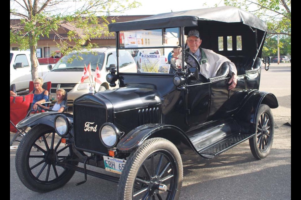 Hamiota’s Jack Boyd in his 1920 Model T Ford.