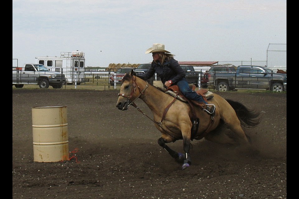 In the Five Star Summer Sizzler barrel racing hosted by Five Star Futurity Sale. There was Pee Wee barrel racing, as well as events for youth and seniors, with 140 pre-registered and more racers signing up that day.