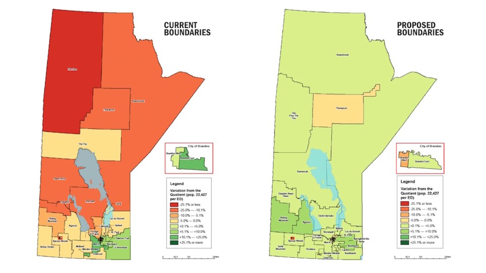 Manitoba Electoral Divisions Boundaries Commission (before and after)