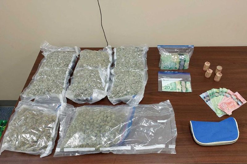 Lundar RCMP seized 2,000 grams of marijuana and cash from a man they pulled over for speeding on Hig