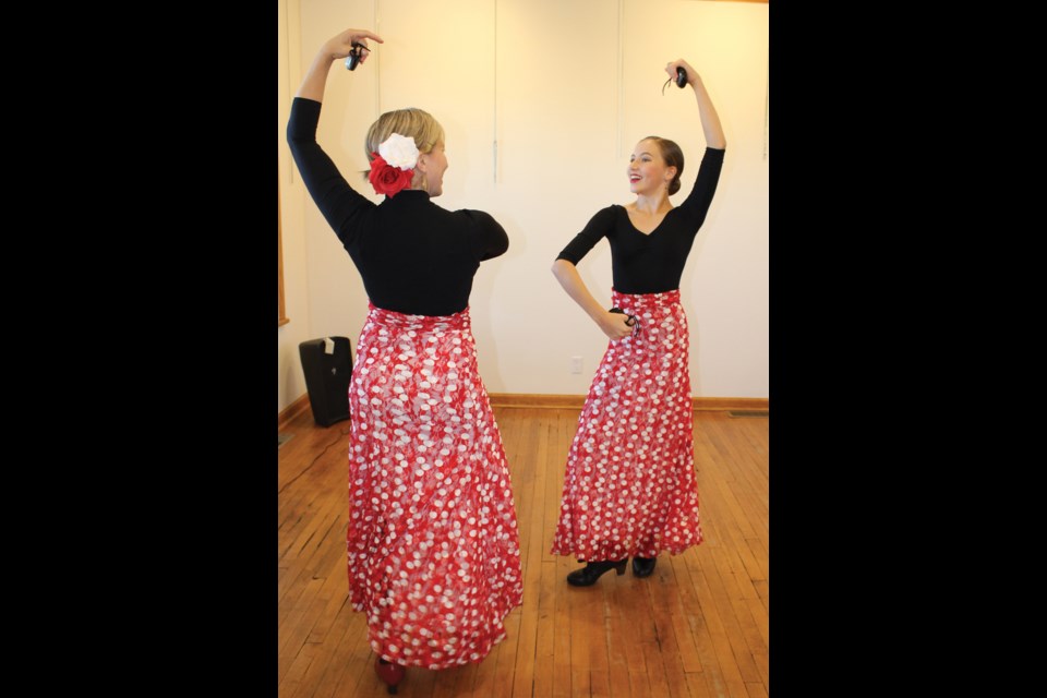 Two flamenco dancers from Brandon School of Dance showed the audience at the CP Station how castanets enhance the dance. The old station’s wooden floor added even more percussion to the performance.