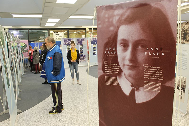 The Anne Frank exhibit will be on display at the R.D. Parker Collegiate library until the end of the month.