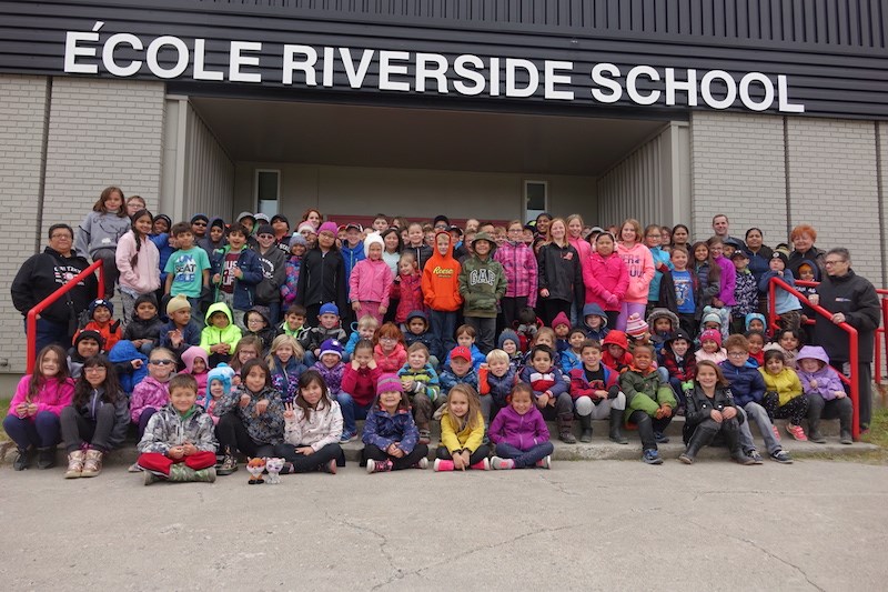 École Riverside School has a lunch program with 160 students, nearly half of its total enrolment.
