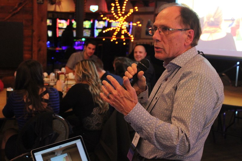 Spirit Way project co-ordinator Volker Beckmann revealed new details surrounding the development of the Wolf Centre of Excellence Oct. 19 during the beerfest at Trappers’ Tavern.