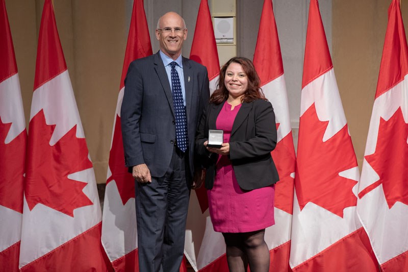 Nelly Duarte, who works for the RCMP Major Crimes Unit North in Thompson, was recognized in Ottawa i