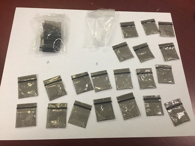 The Norway House RCMP arrested four local residents after discovering a large quantity of methamphetamine I their community on Nov. 10. Nickel Belt News photo courtesy of the RCMP.