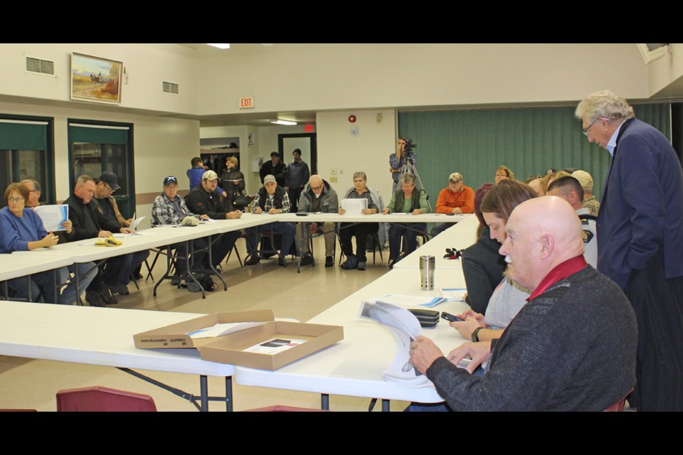 More chairs had to be added several times to accommodate the crowd of about 40 who came to participate in the townhall on rural crime, held in Sacred Heart Parish Hall, Tuesday evening, Nov. 13.