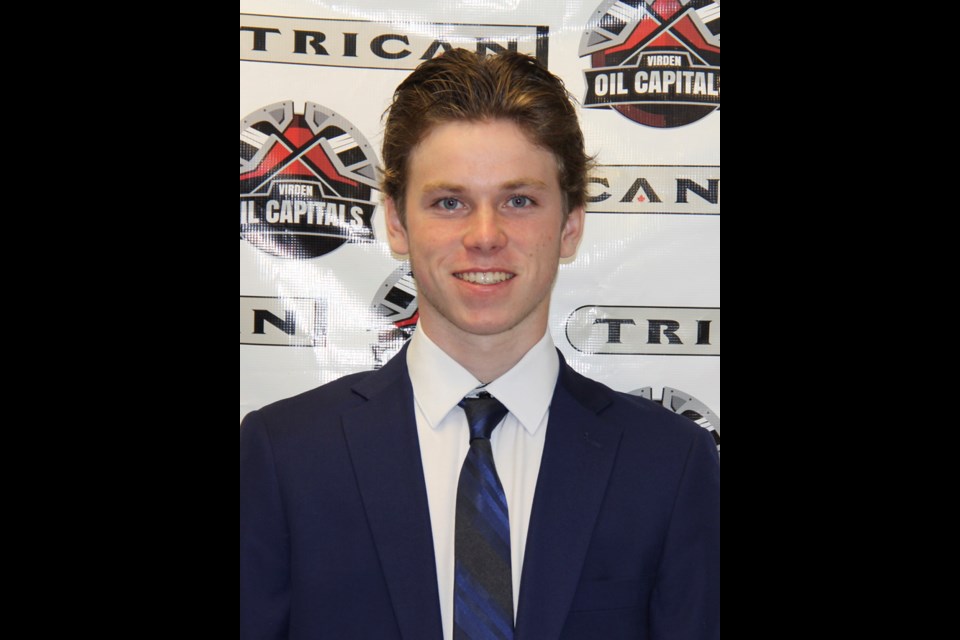 Tanner Andrew, a runner-up for the IBAM-MJHL Rookie of the Month