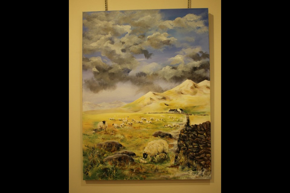Penfold’s “Lambing on the Scottish Borders” original acrylic painting