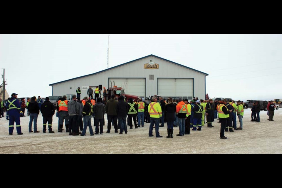 More than 125 drivers gathered at this business just outside of Virden and heard from several speakers outlining their grievances with Justin Trudeau.