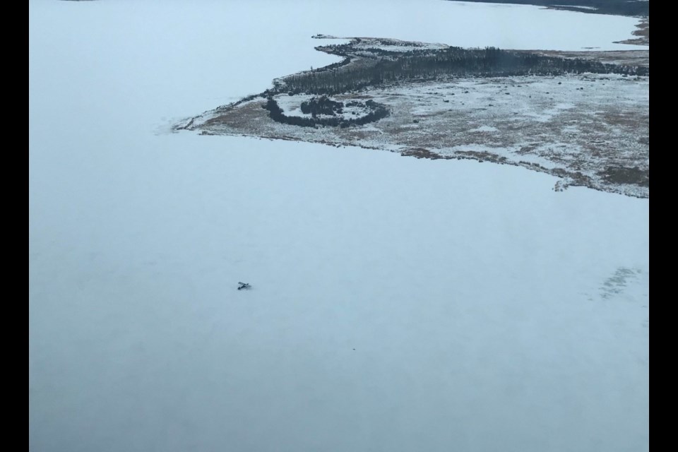 The Canadian Armed Forces, Grand Rapids RCMP, Canadian Rangers and Manitoba Sustainable Development employees teamed up to rescue a pilot who became stranded at Pickerel Lake Jan. 13.