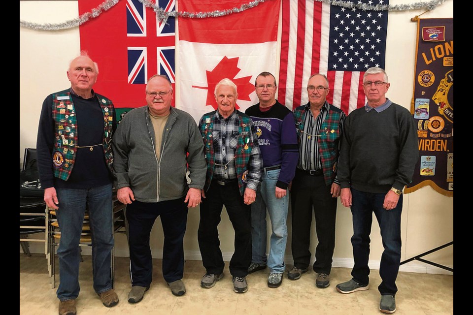 The Virden Lions Club recently welcomed three new members recently; (l-r) Lion Alex Sundell sponsor for Ray Moorehead; Lion Ken Wardle sponsor for Paul Pennycook and; Lion Lloyd Williams sponsor for Murray Routledge.