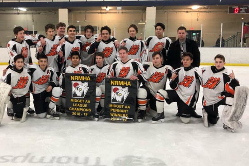 The midget AA Thompson King Miners won the league championship at home Feb. 24 after beating the Cro