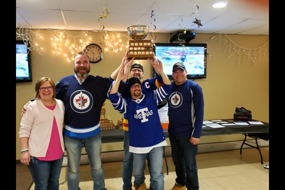 Team Schumann won the A event at the 2019 men’s open bonspiel at the Burntwood Curling Club. Team members include skip Jared Schumann, third Trent Meston, second Dwayne Foreman and lead Wes Neepin.