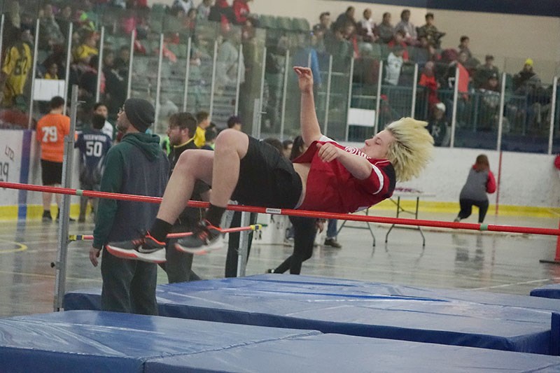 High jump was one of five competition categories in which the École Riverside School Rams finished w