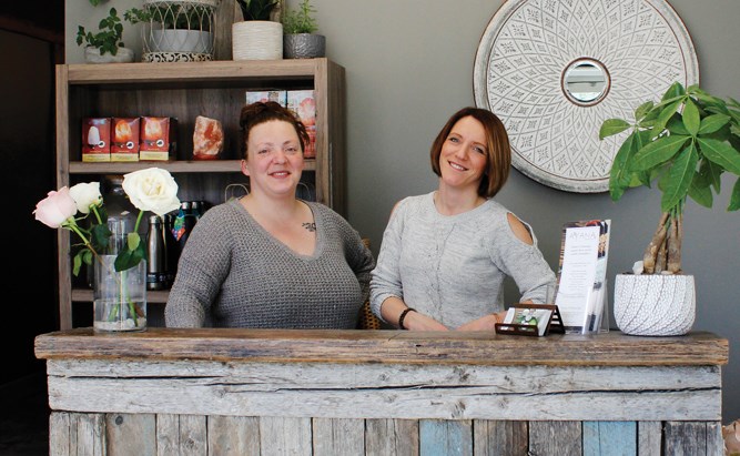 At Ayana Wellness Spa, manager Ali Eisner (l) and owner Zoey Jebb, in downtown Virden.