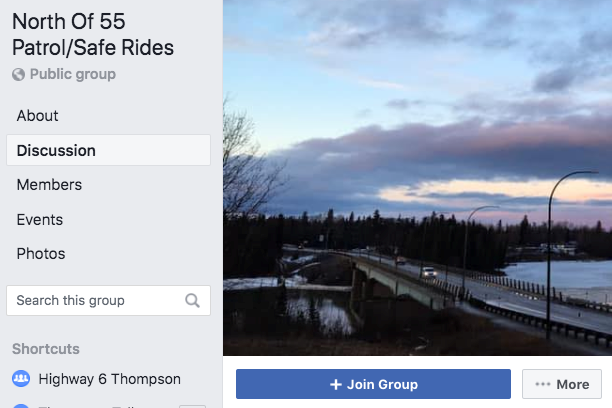 North of 55 Patrol/Safe Rides is one of several groups of concerned Thompson residents trying to get