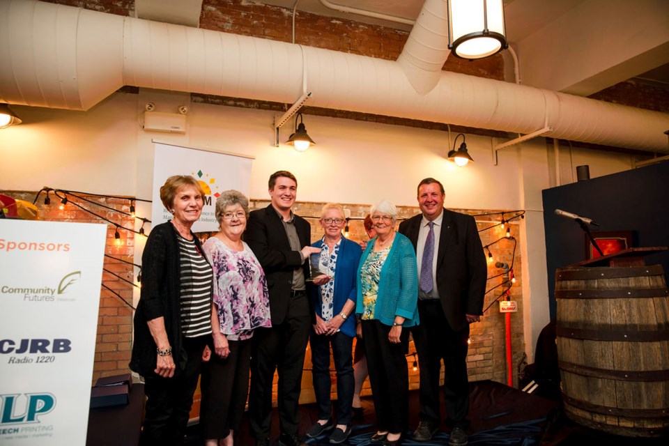 Accepting the award for Volunteer of the Year from Tourism Westman are Virden’s (l-r) Bette Scott, Fran Bayliss, Glenda Clarke, and Hazel Lamont of the Costume Closet.