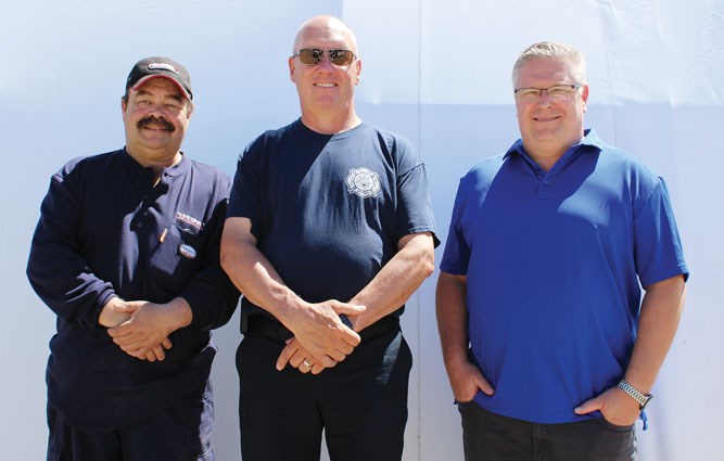 Pembina manager Trent Forsyth, Brad Yochim for WDFD and Mike Edgar Operations Manager from Pembina's Ontario office.