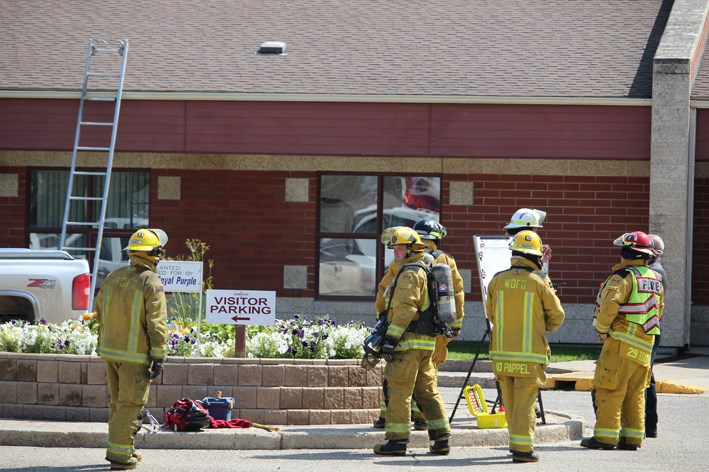 A burned out air conditioner motor on the roof caused smoke, setting off alarm bells within the hospital.