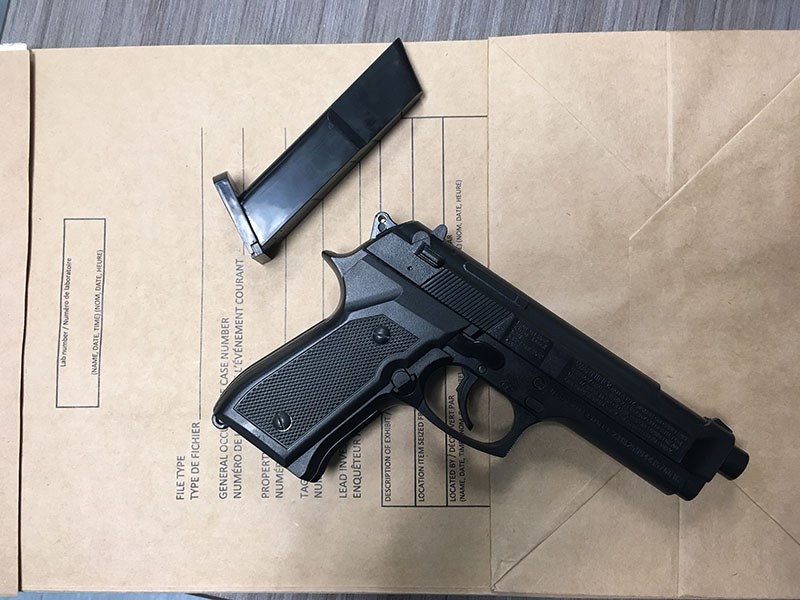 This air pistol was found in the waistband of an intoxicated man from Grand Rapids arrested in Thomp