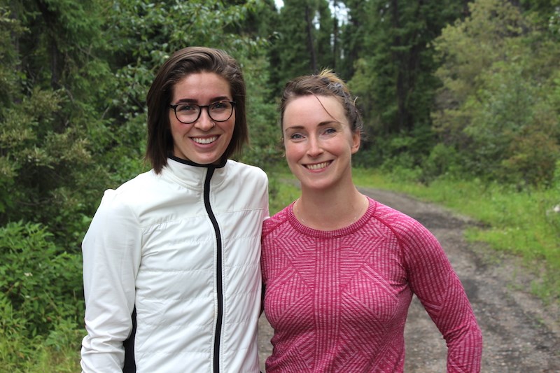 Sarah Pritchard (left) and Suzanna Marie (right) are organizing Thompson’s first-ever Burntwood River Run Sept. 29, with all proceeds from this event going to Breast Cancer Society of Canada.