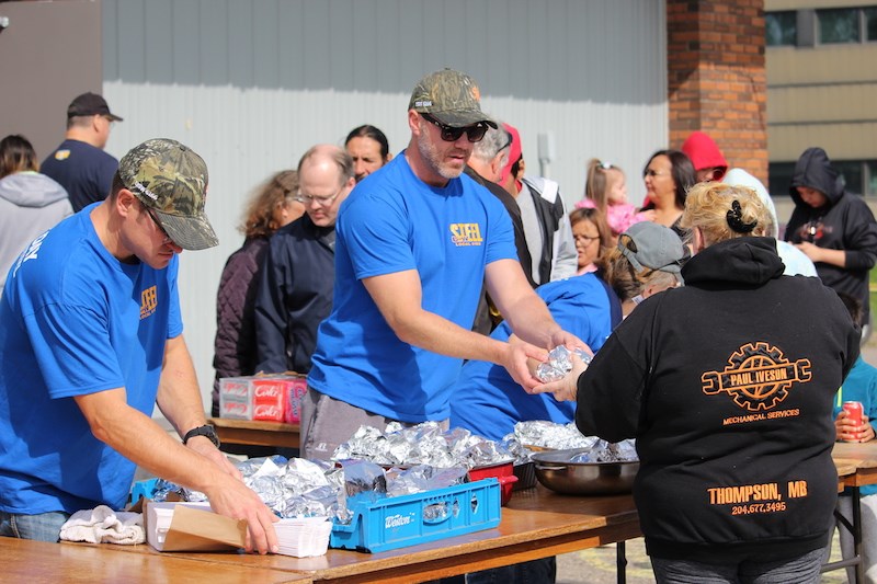 United Steelworkers Local 6166 members handed out hotdogs and hamburgers to the public during their 2019 Labour Day celebration.