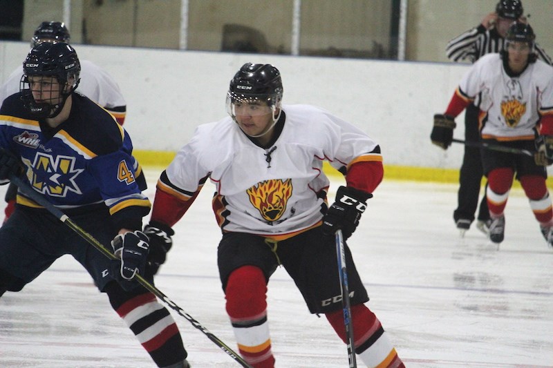 The NCN Flames’ three-day training camp culminated with an exhibition game against the U18 Norman Northstars at the C.A. Nesbitt Arena Sept. 14.