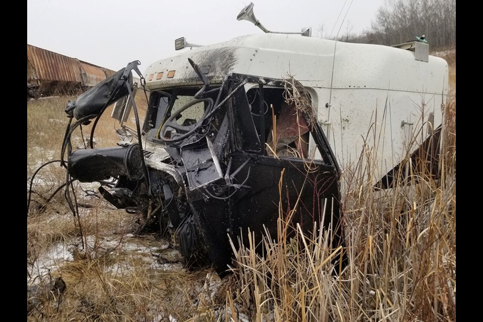 On Tuesday, Virden RCMP responded to a semi vs train collision. The truck was going north on Lansdowne Rd, in Oak Lake, when it crossed at an uncontrolled railway crossing, colliding with a west-bound train.