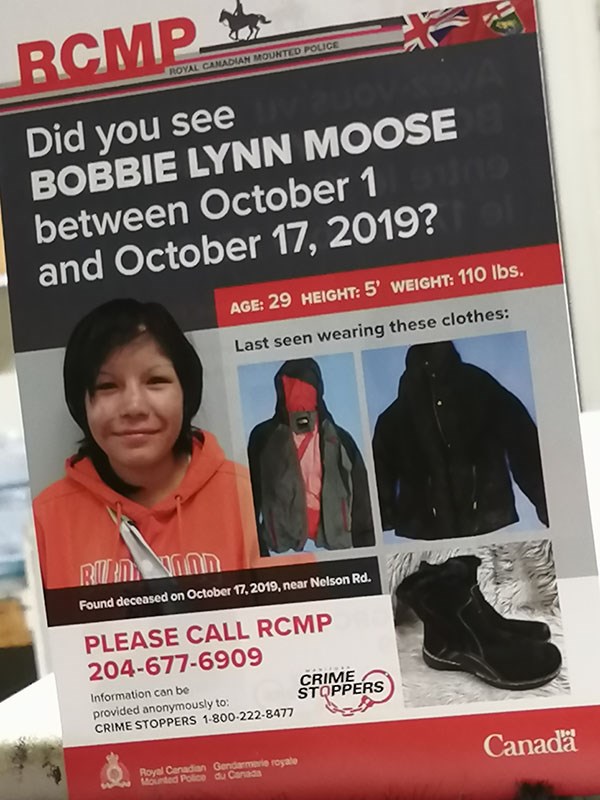 This mailout with information about homicide victim Bobbie Lynn Moose, who was found dead near Nelso