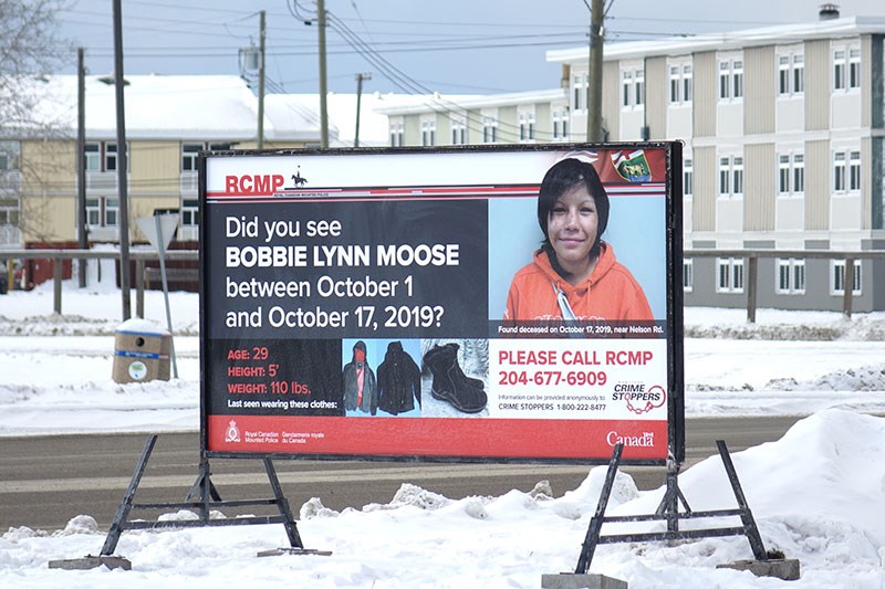 An RCMP billboard has been set up on Mystery Lake Road near Walmart and the Liquor Mart in an effort