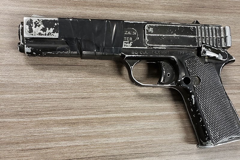 Thompson RCMP found an air pistol in the backpack of a 17-year-old they arrested Nov. 7 for breachin