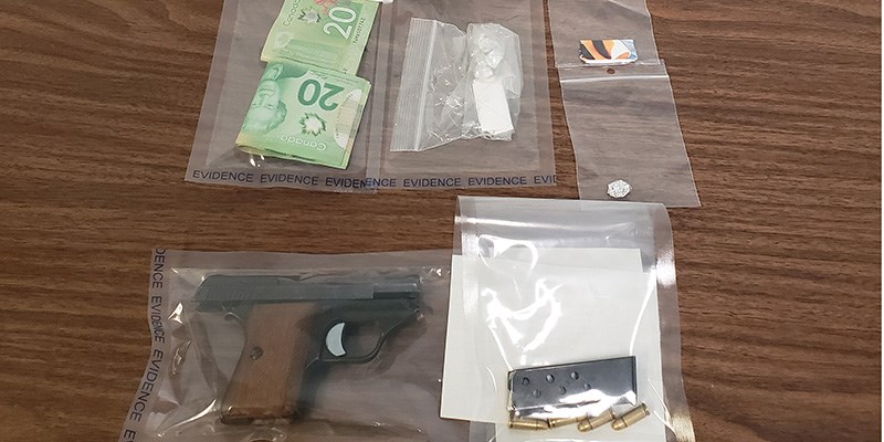 A gun, cash and cocaine were seized during a traffic stop in Norway House Nov. 8.