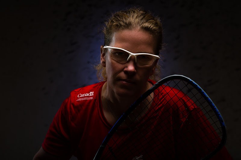 Jennifer Saunders, who was born in Thompson and started playing racquetball at the old recreation ce
